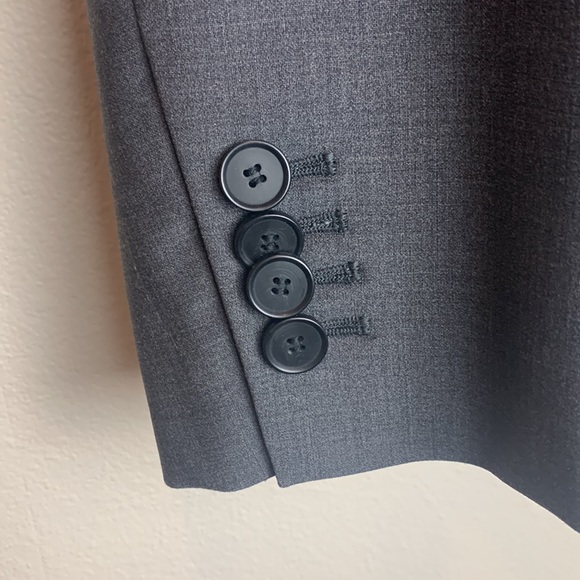 Ann Taylor Virgin Wool Charcoal Blazer Size 10 - Picture 7 of 9